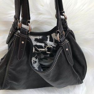 Black Woman Genuine Leather Shoulder Bag